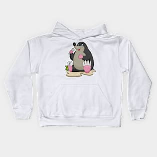 Mole as Singer with Microphone Kids Hoodie